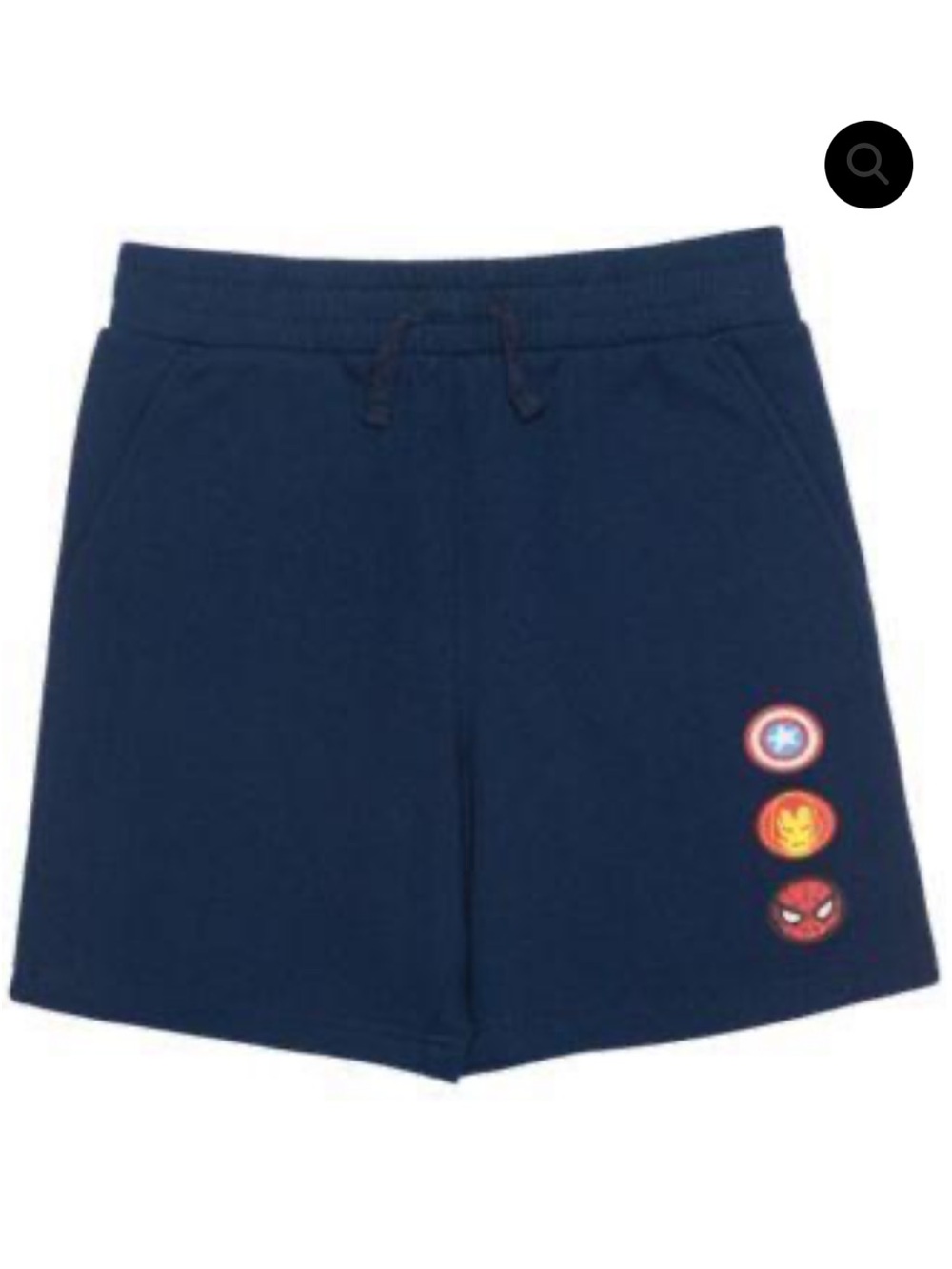 NEW Marvel Boys Navy Blue Superhero Emblem Shorts